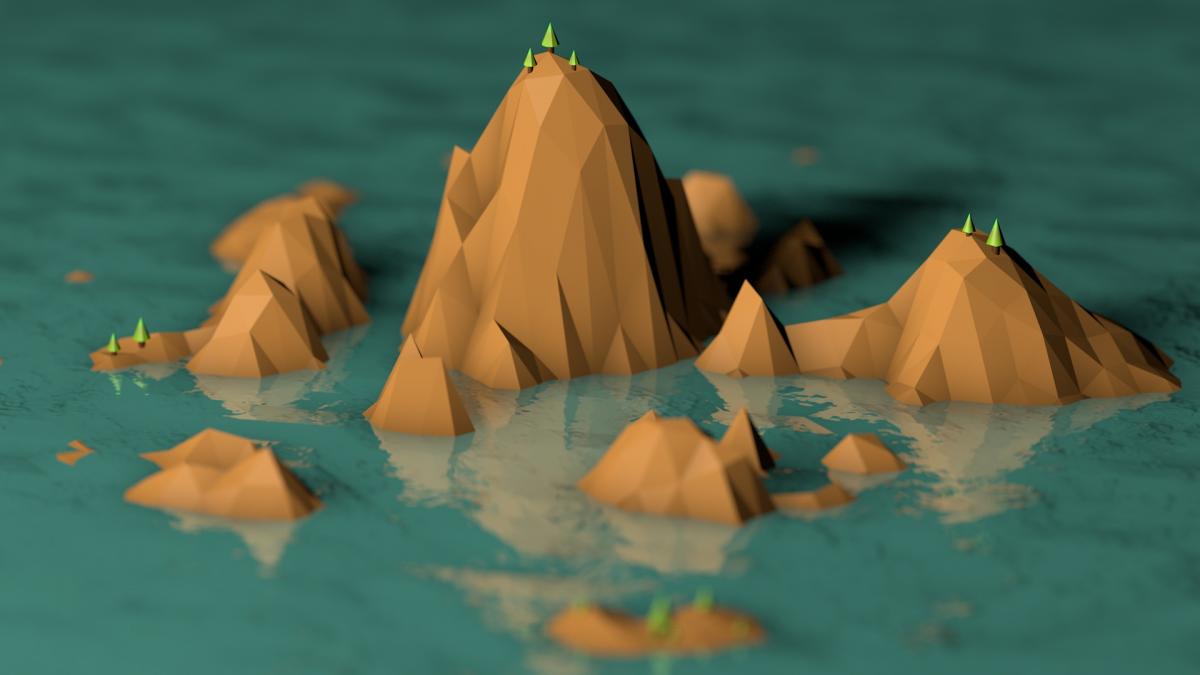 Low poly landscape I made a while back : r/lowpoly